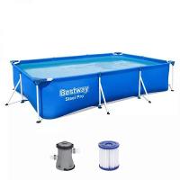 Bestway 56411 BW Каркасный бассейн Steel Pro 300х201х66см, 3300л, фил.-насос 1249л/ч Bestway 56411 BW Каркасный бассейн Steel Pro 300х201х66см, 3300л, фил.-насос 1249л/ч