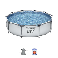 Bestway 56408 BW Каркасный бассейн Steel Pro Max 305х76см, 4678л, фил.-насос 1249л/ч Bestway 56408 BW Каркасный бассейн Steel Pro Max 305х76см, 4678л, фил.-насос 1249л/ч