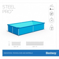 Bestway 56401 BW Каркасный бассейн Steel Pro 221х150х43см, 1200л Bestway 56401 BW Каркасный бассейн Steel Pro 221х150х43см, 1200л