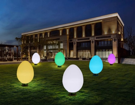 Светильник Яйцо 43х80 питание от 220, RGB