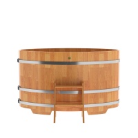 Купель овальная из сращенных ламелей лиственницы 0,95х1,60 Купель овальная из сращенных ламелей лиственницы 0,95х1,60