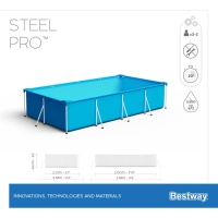 Bestway 56411 BW Каркасный бассейн Steel Pro 300х201х66см, 3300л, фил.-насос 1249л/ч Bestway 56411 BW Каркасный бассейн Steel Pro 300х201х66см, 3300л, фил.-насос 1249л/ч