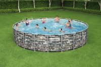 Bestway 56889 BW Каркасный бассейн Power Steel 671x132см "Камень" 40377л, фил.-нас. 9463л/ч, лестн., тент, попл.-доз. Bestway 56889 BW Каркасный бассейн Power Steel 671x132см "Камень" 40377л, фил.-нас. 9463л/ч, лестн., тент, попл.-доз.