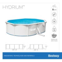 Bestway 56586 BW Стальной бассейн Hydrium 500х360х120см, 16296л, песч.фил.-нас 3028л/ч, лестн, тент, подст, попл.-доз Bestway 56586 BW Стальной бассейн Hydrium 500х360х120см, 16296л, песч.фил.-нас 3028л/ч, лестн, тент, подст, попл.-доз