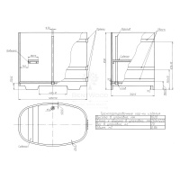 Купель овальная из сращенных ламелей лиственницы 0,76х1,16 Купель овальная из сращенных ламелей лиственницы 0,76х1,16