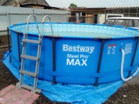 Bestway 15427 BW Каркасный бассейн 366х133см, фильтр-насос, лестница Bestway 15427 BW Каркасный бассейн 366х133см, фильтр-насос, лестница