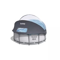 Bestway 5619N BW Каркасный бассейн Steel Pro Max 366х100см, 9150л, с навесом, фил.-насос 2006л/ч, лестница Bestway 5619N BW Каркасный бассейн Steel Pro Max 366х100см, 9150л, с навесом, фил.-насос 2006л/ч, лестница